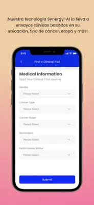 SYNERGY-AI Cancer Trial Finder android App screenshot 2